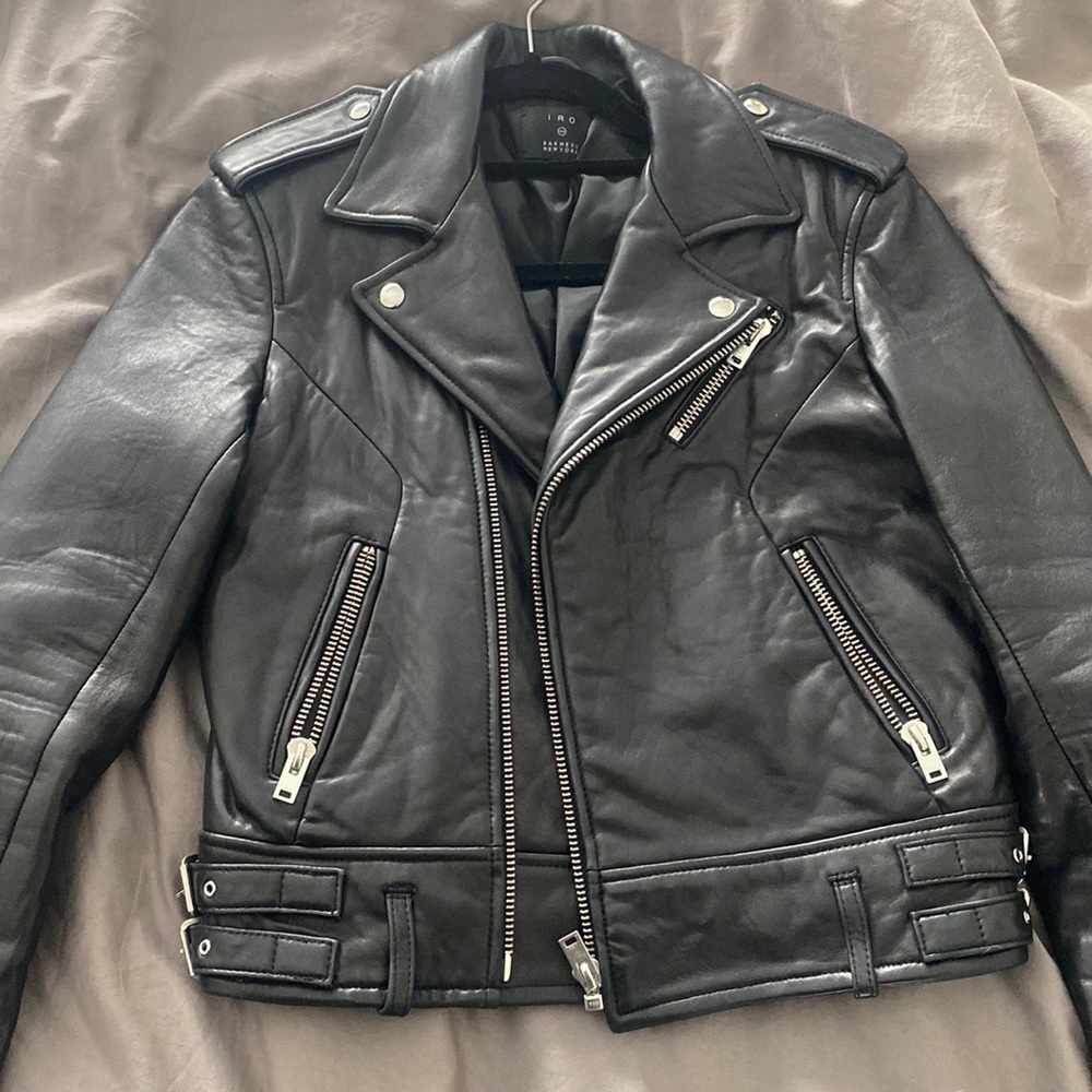 IRO X BARNEYS NEW YORK Moto Leather Jacket size 40